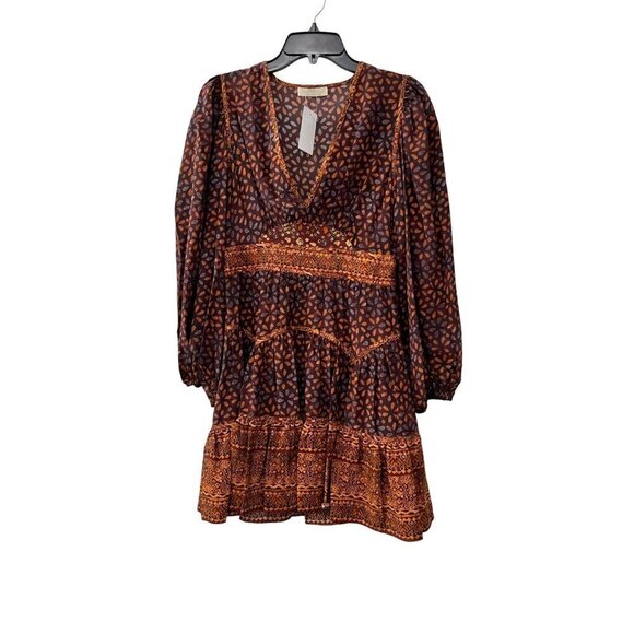 New Ulla Johnson Size 4 V-neck Mini Dress Serpentine *Defect-missing inner slip* - Picture 1 of 15